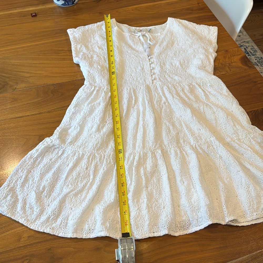 Vineyard Vines Island Eyelet White Short Sleeve Dress - Picture 9 of 12